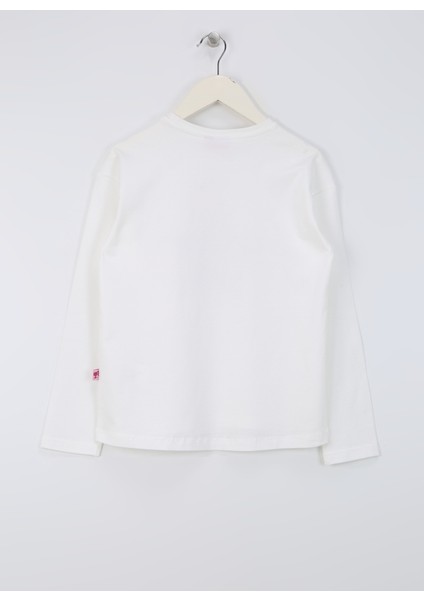 Baskılı Ekru Kız Çocuk T-Shirt BRB4WG-TST6208 fiyatları