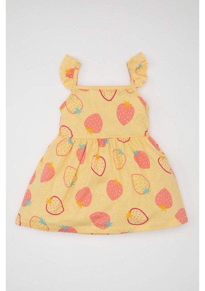 Kız Bebek Desenli Kolsuz Elbise C0078A524SM
