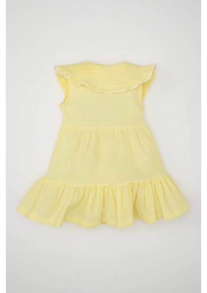 Kız Bebek Çizgili Kolsuz Poplin Elbise C7245A524SM