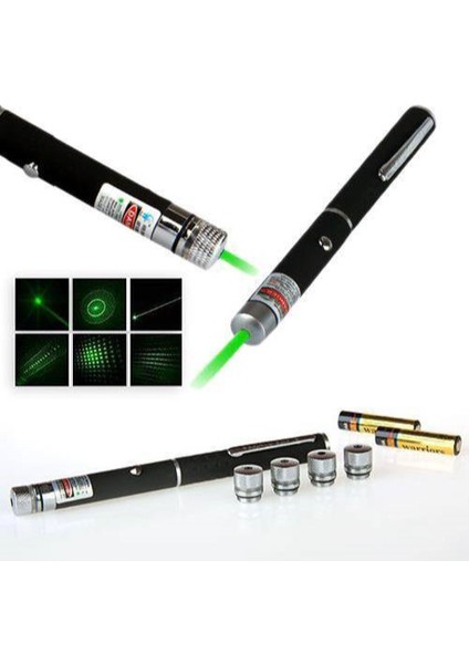 CLZ174 Yeşil Lazer Pointer 5000 Mw 15 Km Etkili (Tek Başlık 5 Model)