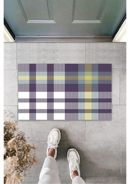 Beyaz Kapı Önü Paspası Pötikare Desbdmrkt K-3240