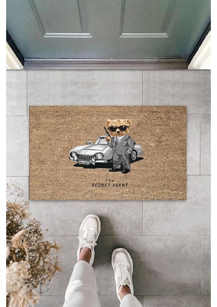 Bej Kapı Önü Paspası The Secret Agbdmrktt Ayıcık Desbdmrkt K-3350