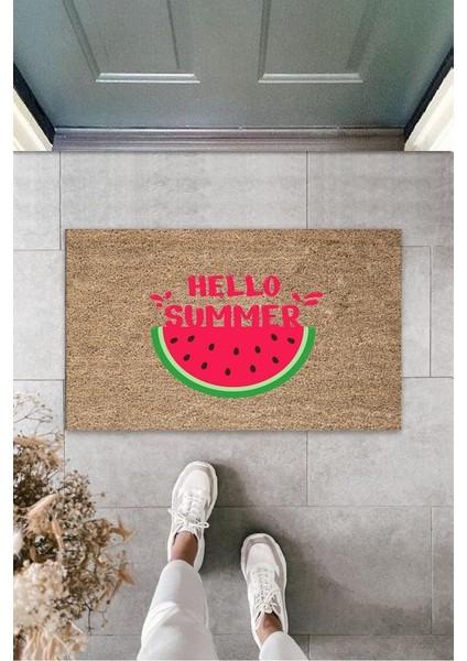 Pembe Kapı Önü Paspası Karpuz Desbdmrkt K-3278