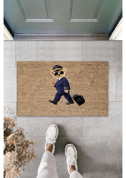 Bej Kapı Önü Paspası Pilot Ayıcık Desbdmrkt K-3324