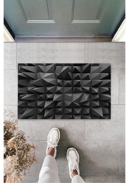 Dijital Baskı Siyah Dijital Paspas K-3138