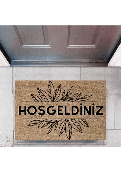 Kapı Önü Paspası Dekoratif Dijital Baskı Hoşgeldiniz P-2312