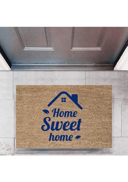 Kapı Önü Paspası Dekoratif Dijital Baskı Home Sweet Home P-2321