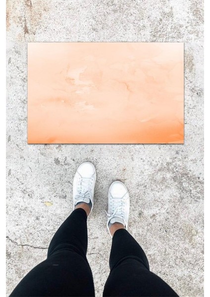 Dijital Baskı Pembe Düz Desbdmrkt Kapı Önü Paspası K-1017