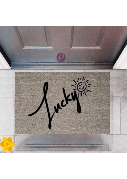 Kapı Önü Paspası Dekoratif Dijital Baskı Lucky P-2361