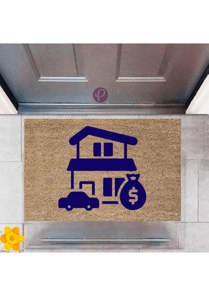 Kapı Önü Paspası Dekoratif Dijital Baskı Ev Araba Dolar P-2408
