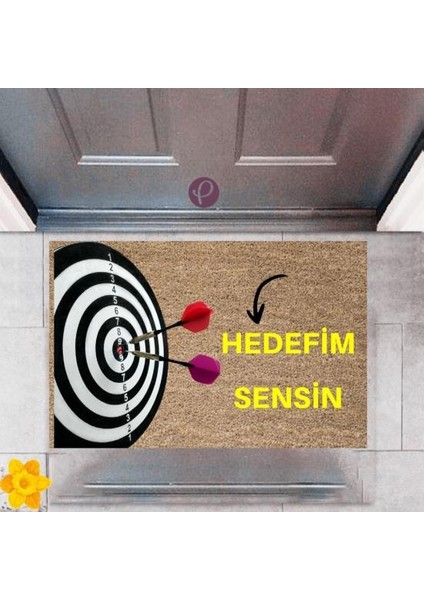 Kapı Önü Paspası Dekoratif Dijital Baskı Hedefim Sbdmrktsin P-2453