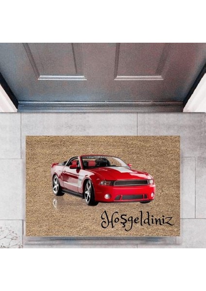 Kapı Önü Paspası Dekoratif Dijital Baskı Arabalar P-2710