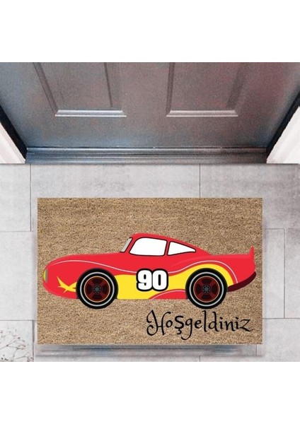 Kapı Önü Paspası Dekoratif Dijital Baskı Arabalar P-2699