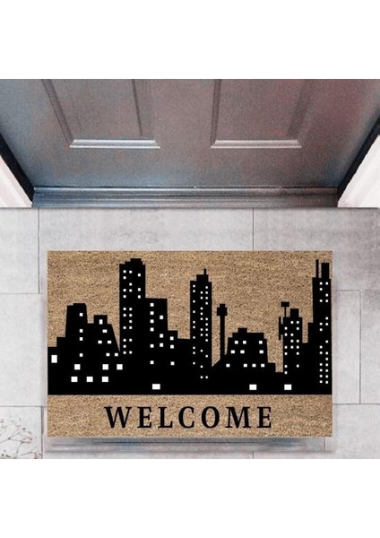 Kapı Önü Paspası Dekoratif Dijital Baskı ŞEHIRLERP-2732