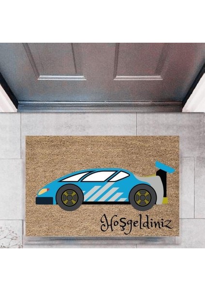 Kapı Önü Paspası Dekoratif Dijital Baskı Arabalar P-2693