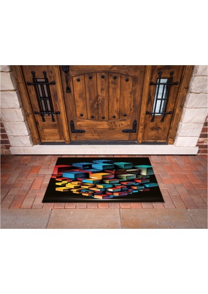 3D Baskı Özel Tasarım Geometrik Dış Mekan Paspas 150