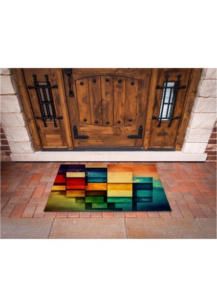 3D Baskı Özel Tasarım Geometrik Dış Mekan Paspas 97