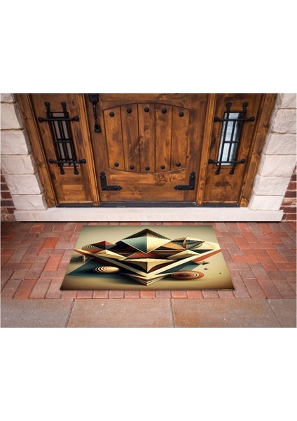 3D Baskı Özel Tasarım Geometrik Dış Mekan Paspas 153