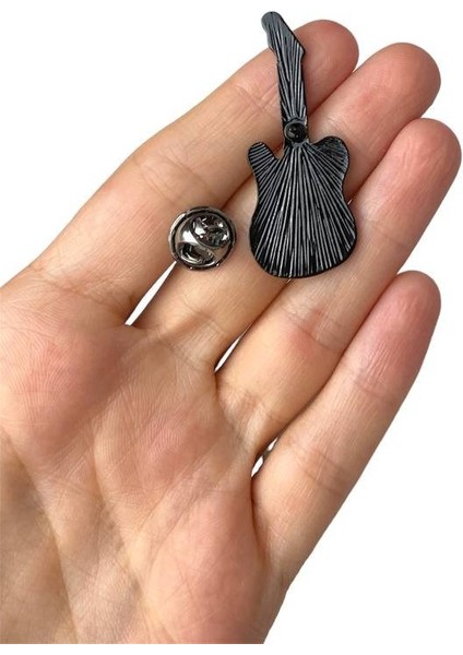 Çiçek Motifli Elektro Gitar Rock Müzik Hediyelik Rozet modelleri