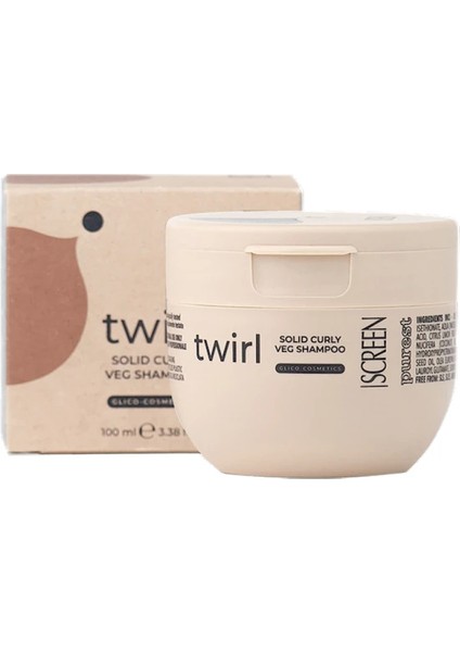 Saç Şampuanı Screen Twirl Solid Curly Veg Shampoo 100 Ml