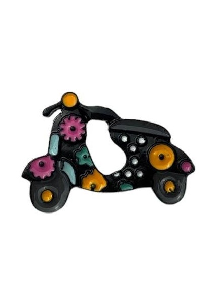 Vespa Motifli Motorsiklet Scooter Hediyelik Rozet