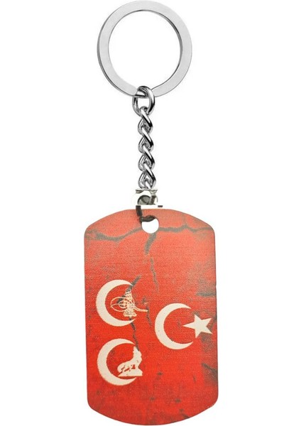 Üç Hilal Türk Künye Anahtarlık Hediyelik
