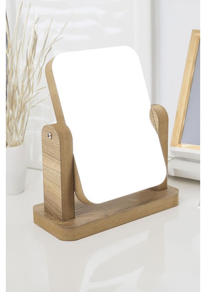 Isim Yazdırılabilir El Aynası Masa Aynası Makyaj Aynası Ayarlanabilir Makeup Mirror Ahşap
