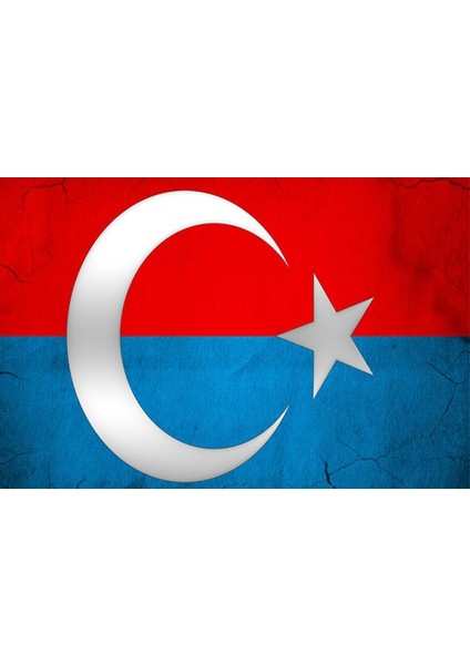 Türk Bayrağı ve Doğu Türkistan Bayrağı Sticker Yapıştırması 20CM