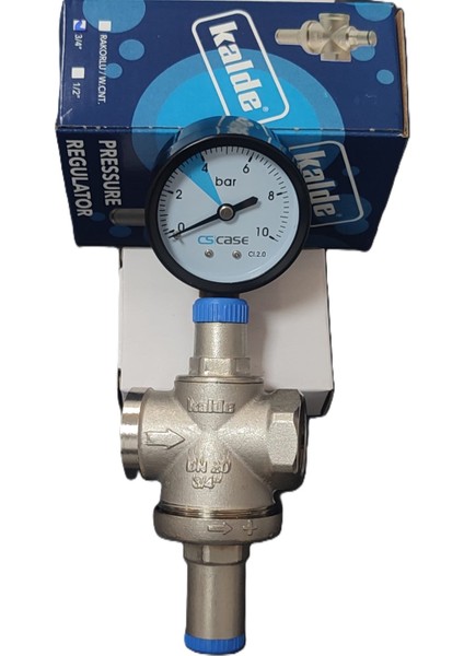 3/4" DN20 Rekorsuz Su Basınç Düşürücü (Manometreli) - Pressure Reducing Valves (With Manometer)