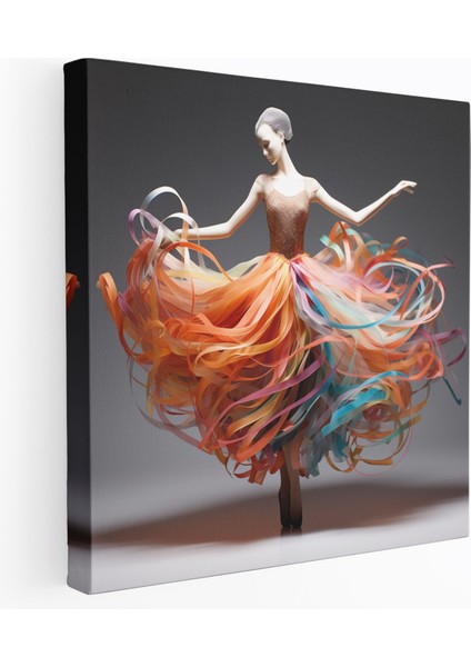 Kurdele Serenat Balerin Kanvas Tablo - Balerin, Kanvas Tablo, Dijital Sanat Eseri, Gerçeküstü, 30X30