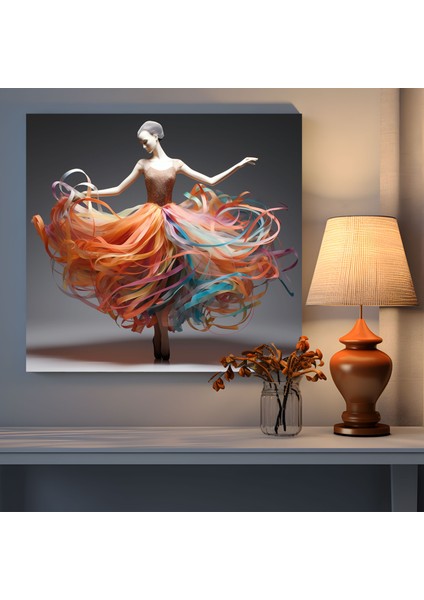 Kurdele Serenat Balerin Kanvas Tablo - Balerin, Kanvas Tablo, Dijital Sanat Eseri, Gerçeküstü, 30X30 fiyatları
