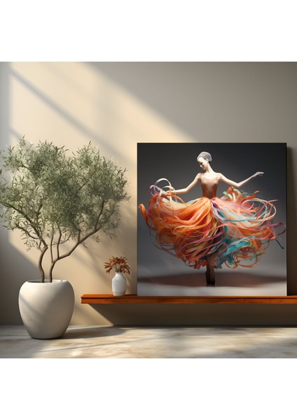 Kurdele Serenat Balerin Kanvas Tablo - Balerin, Kanvas Tablo, Dijital Sanat Eseri, Gerçeküstü, 30X30 modelleri