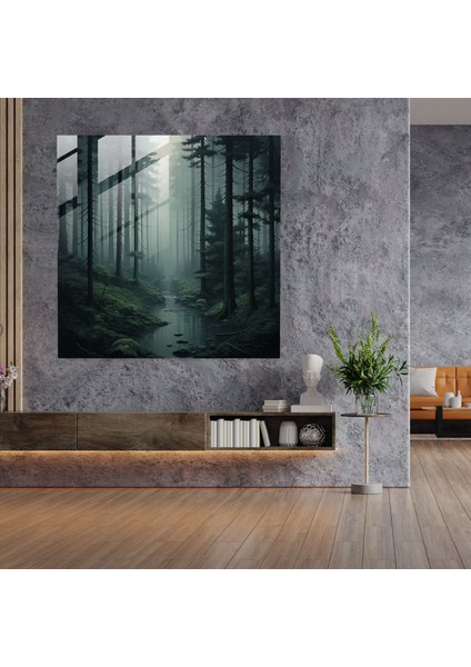 Dünyanın En Güzel Manzaraları Büyülü Orman Cam Baskı, Cam Baskı, 30X30 modelleri