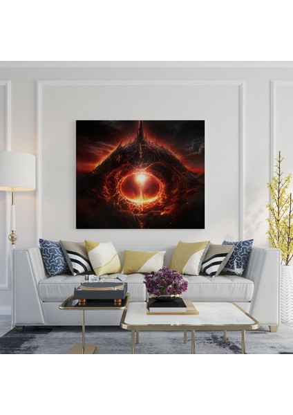 Yüzüklerin Efendisi Kanvas Tablo - Sauron'un Gözü Dijital Sanat - Yüzüklerin Efendisi, Kanvas Tablo, Duvar Sanatı, Ev Dekorasyonu, 30X30 modelleri