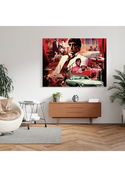 Scarface Duvar Sanatı - Scarface, Film Meraklıları, Kolaj, Duvar Sanatı, 30X30 fiyatları