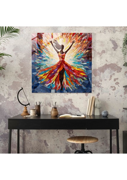 Vitray Balerin Cam Baskı - Balerin, Cam Baskı, Balerin, Cam Duvar Tablosu, 30X30 modelleri