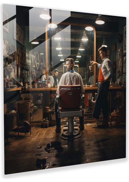 Berber Camının Yansıması Baskı - Berber, Berber Camının Yansıması Baskı, Berberin Yansıması, Ev Dekorasyonu, 30X30