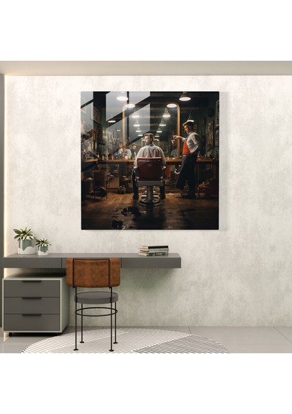 Berber Camının Yansıması Baskı - Berber, Berber Camının Yansıması Baskı, Berberin Yansıması, Ev Dekorasyonu, 30X30 modelleri