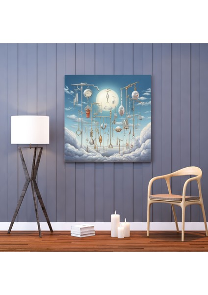 Tıp Göksel Düşler Kanvas Tablo - Tıp, Gerçeküstü, Duvar Sanatı, Yüzen Tıbbi Aletler, 30X30 modelleri