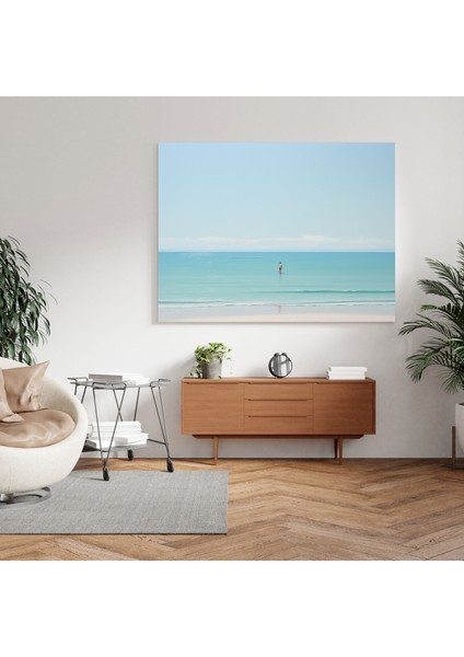 Dünyanın En Güzel Manzaraları - Sakin Plaj Kanvas Tablo - Dünyanın En Güzel Manzaraları, Sakin, Pastel Tonlar, Kanvas Tablo, 30X30