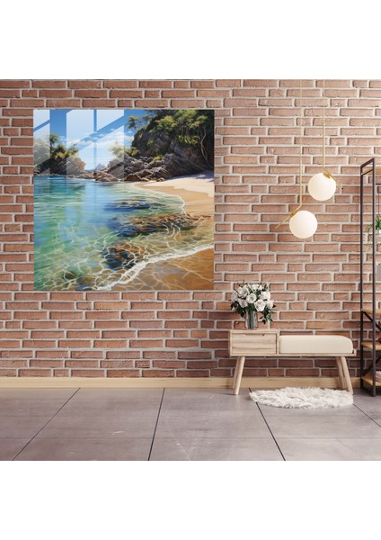 Dünyanın En Güzel Manzaraları - Görkemli Yağlıboya Cam Baskı - Dünyanın En Güzel Manzaraları, Ev Dekorasyonu, Kristal Berrak Sular, Modern Sanat, 30X30 fiyatları
