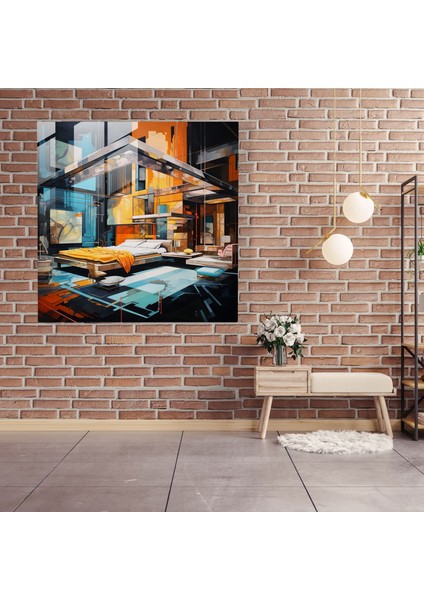 Lüks Haven Otel Cam Baskı - Otel, Duvar Dekorasyonu, Cam Duvar Sanatı, Ev Dekorasyonu, 30X30 modelleri