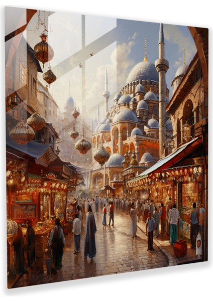Kapalıçarşı Cam Baskı - Istanbul Panoraması, 30X30
