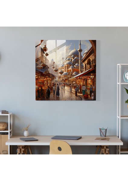 Kapalıçarşı Cam Baskı - Istanbul Panoraması, 30X30