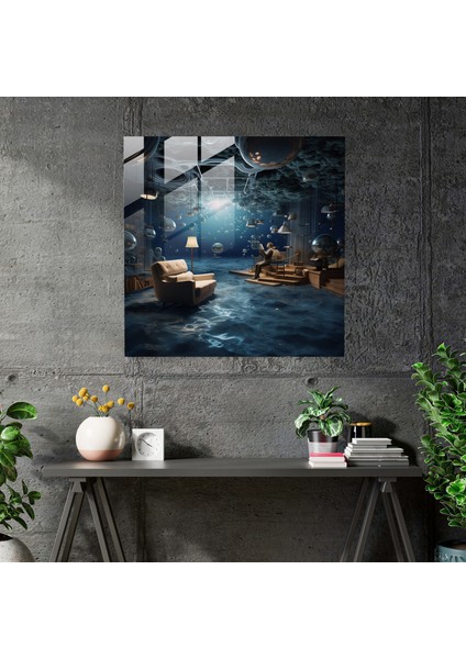 Yerçekimine Meydan Okuyan Düşler Cam Tablo - Otel, Modern Sanat, Yerçekimine Meydan Okuyan Düşler, Cam Duvar Tablosu, 30X30 fiyatları