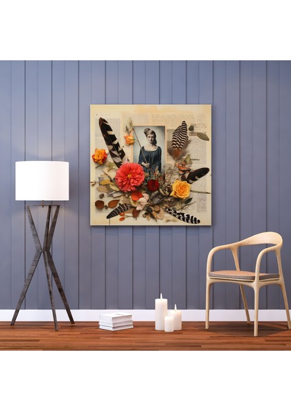 Bohem Kolaj Kanvas Tablo - Bohem, Kanvas, Bohem Kanvas Tablo, Kolaj, 30X30