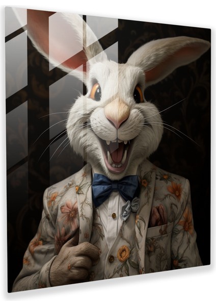 Büyüleyici Gerçekçilik Cam Baskı - Bugs Bunny Cam Duvar Sanatı Duvar Dekorasyonu, 30X30