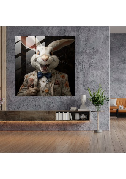 Büyüleyici Gerçekçilik Cam Baskı - Bugs Bunny Cam Duvar Sanatı Duvar Dekorasyonu, 30X30