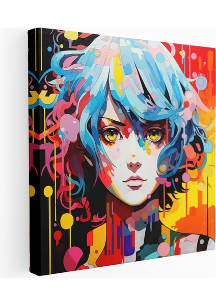 Ünlü Anime Karakterleri Pop Art Kanvas Tablo, 30X30