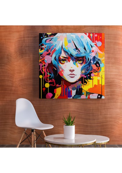 Ünlü Anime Karakterleri Pop Art Kanvas Tablo, 30X30